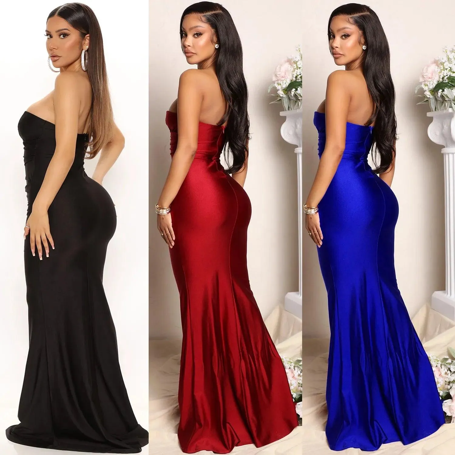 Color Sexy Party Dresses Women Slash Neck Full Sleeve Solid Dress Hot Summer Fashion Night Club Mini Dresses mmOSee6763