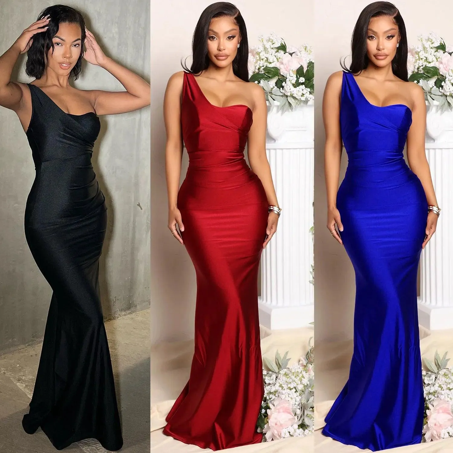 Color Sexy Party Dresses Women Slash Neck Full Sleeve Solid Dress Hot Summer Fashion Night Club Mini Dresses mmOSee6763