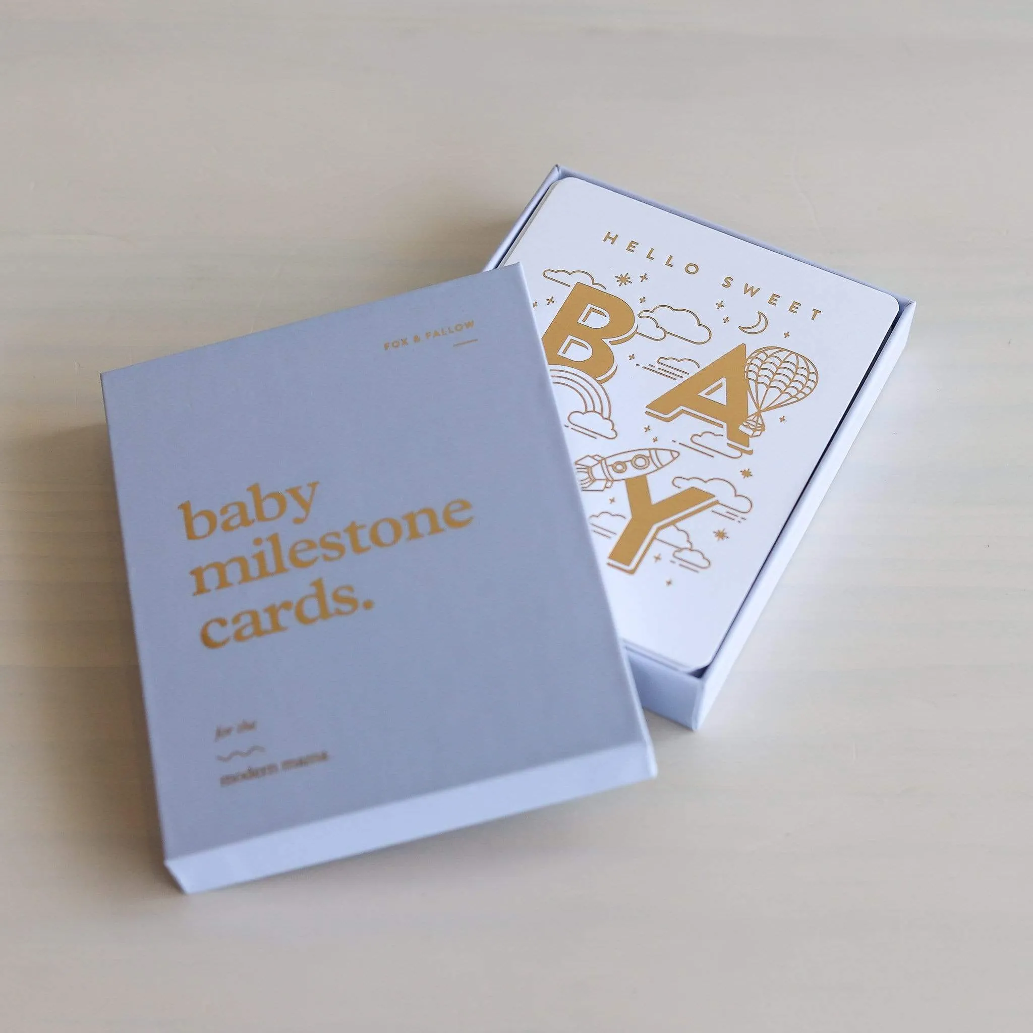 Fox & Fallow - Baby Milestone Cards - Powder Blue