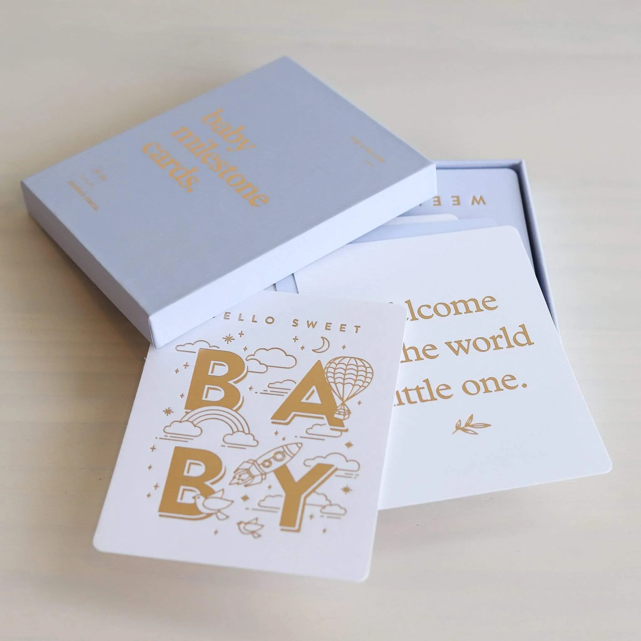 Fox & Fallow - Baby Milestone Cards - Powder Blue