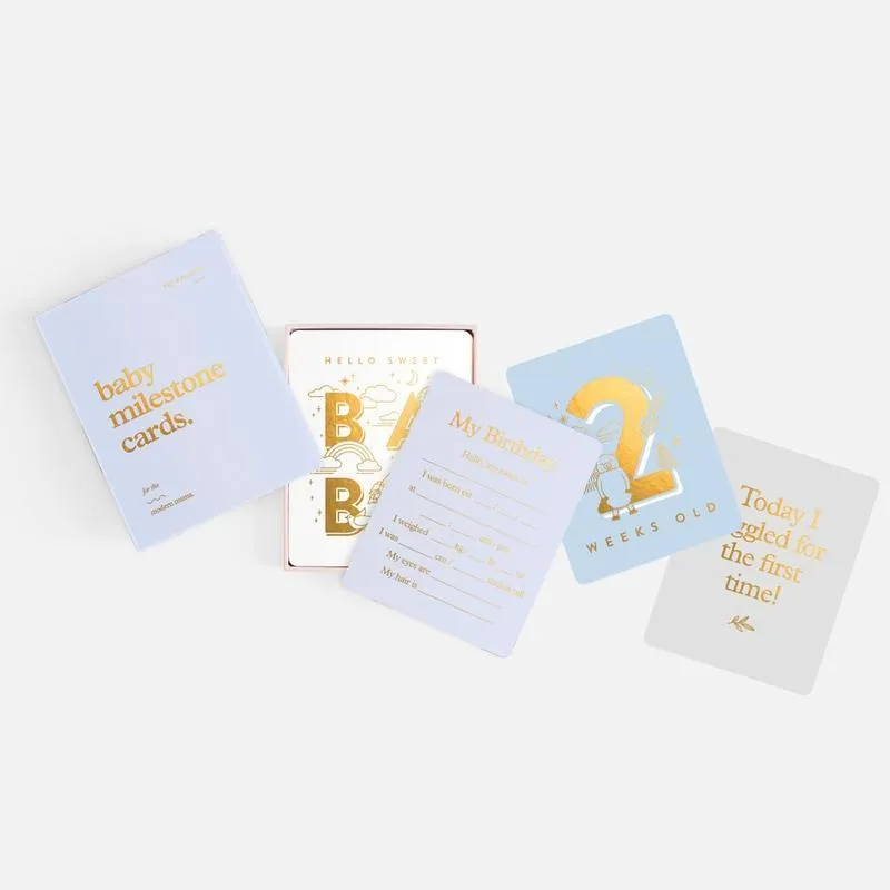 Fox & Fallow - Baby Milestone Cards - Powder Blue