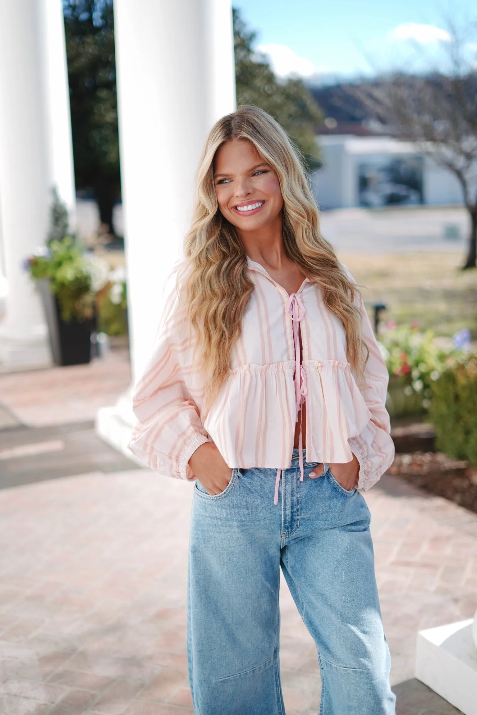 Free People Brunch Babe Blouse