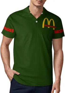 Men's Logo Polo T Shirt Short Sleeve T-Shirts for Men Teens Boys Round Neck Tshirt Merch Work Daily Clothes Uniform Tops