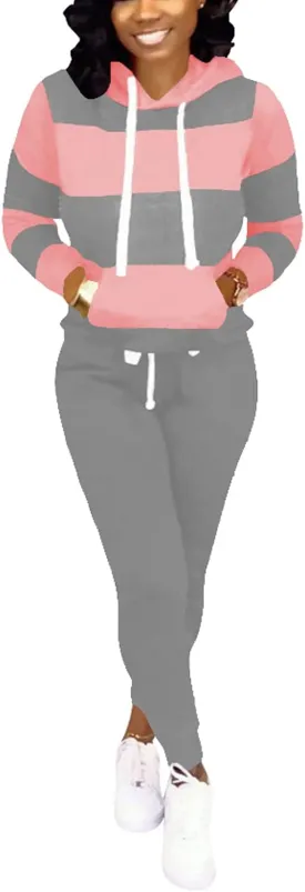 Nimsruc Two Piece Outfits For Women Jogging Suits Casual
