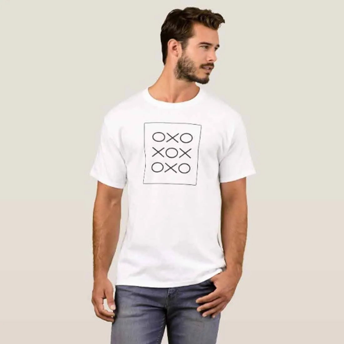 Nutcase Designer Round Neck Men's T-Shirt Wrinkle-Free Poly Cotton Tees - OXO