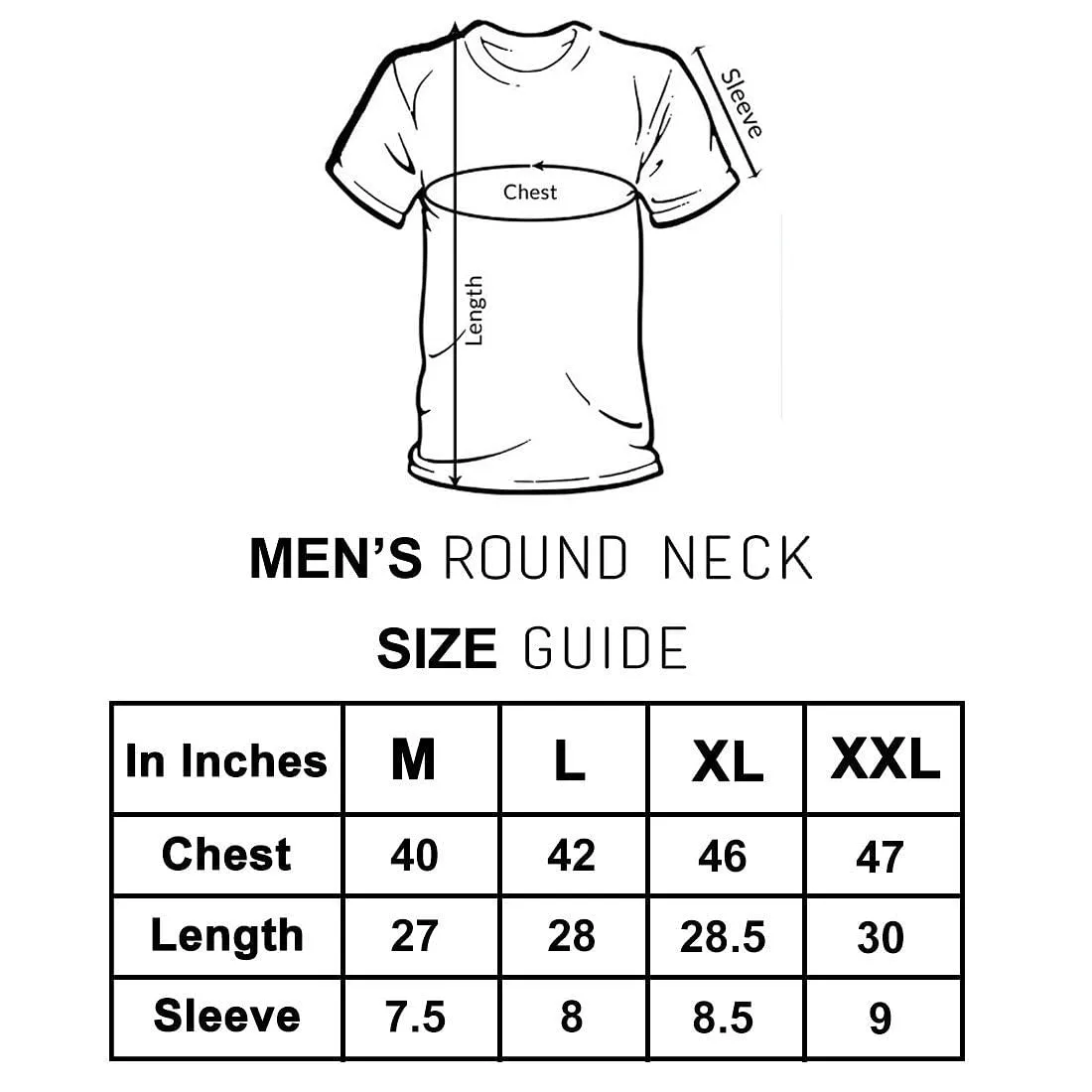 Nutcase Designer Round Neck Men's T-Shirt Wrinkle-Free Poly Cotton Tees - OXO