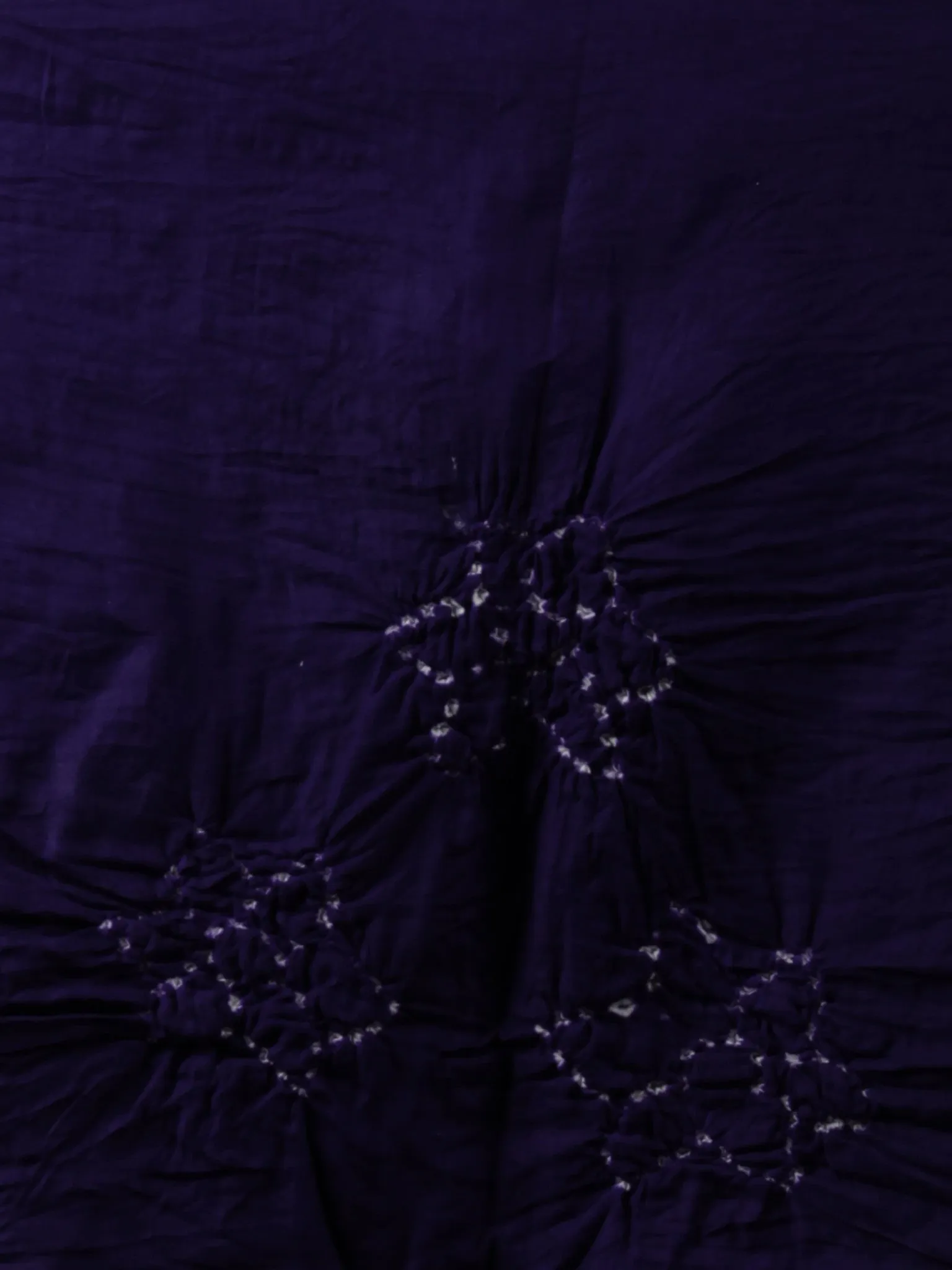 Purple Blue White Hand Tie & Dye Bandhej Suit Salwar Dupatta (Set of 3)  - S16281265