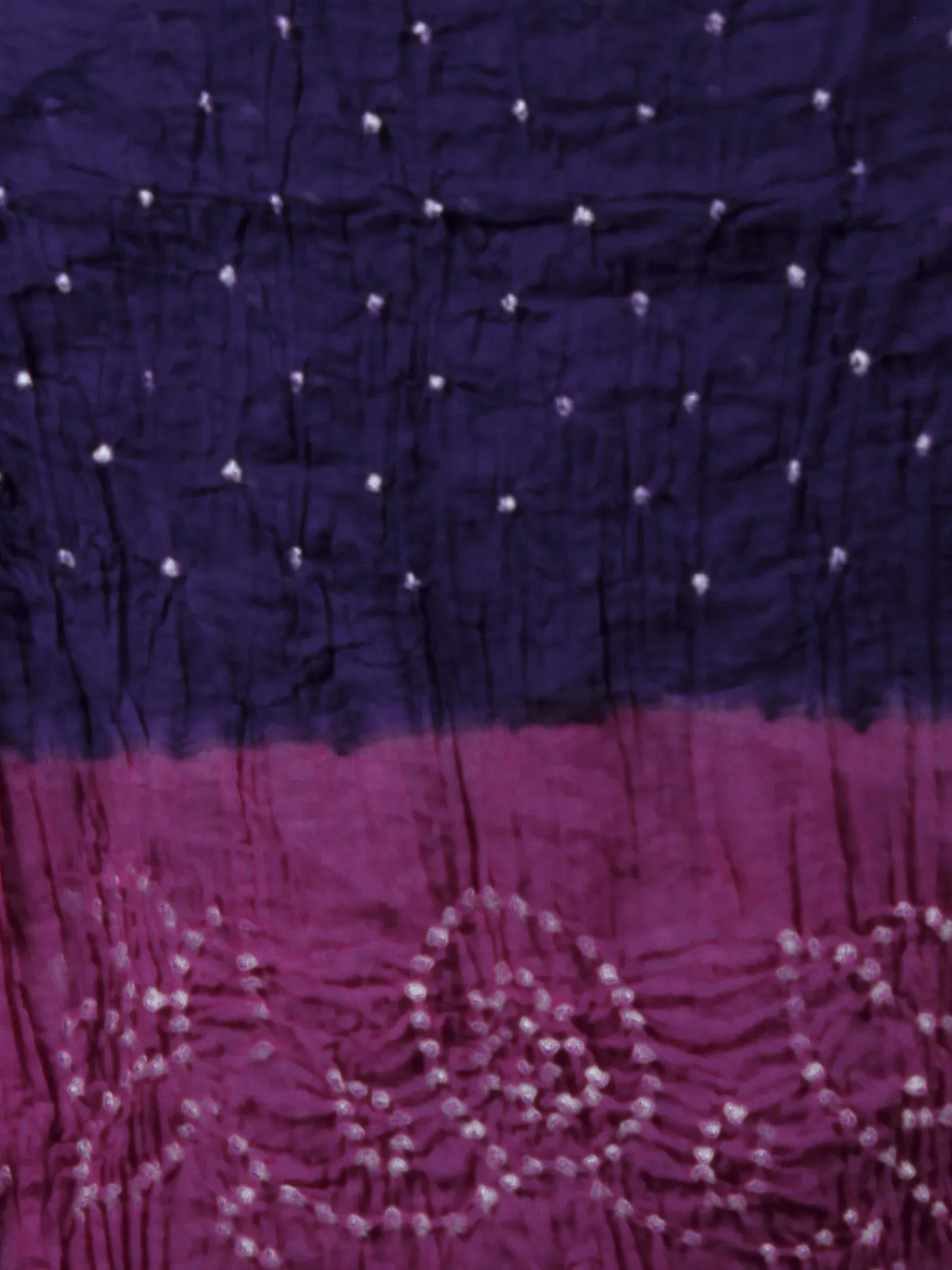 Purple Blue White Hand Tie & Dye Bandhej Suit Salwar Dupatta (Set of 3)  - S16281265