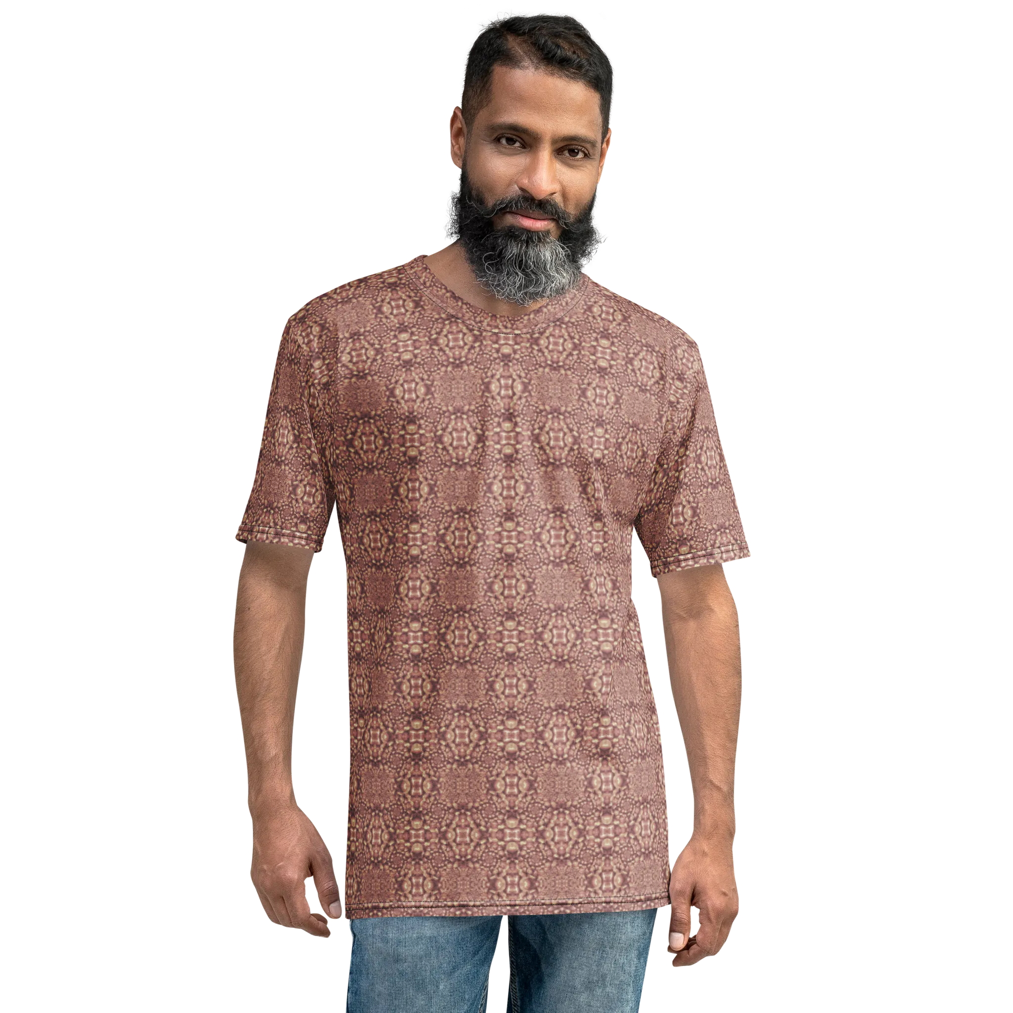 Recursia Indranet Men's Crew Neck T-Shirt In Pink
