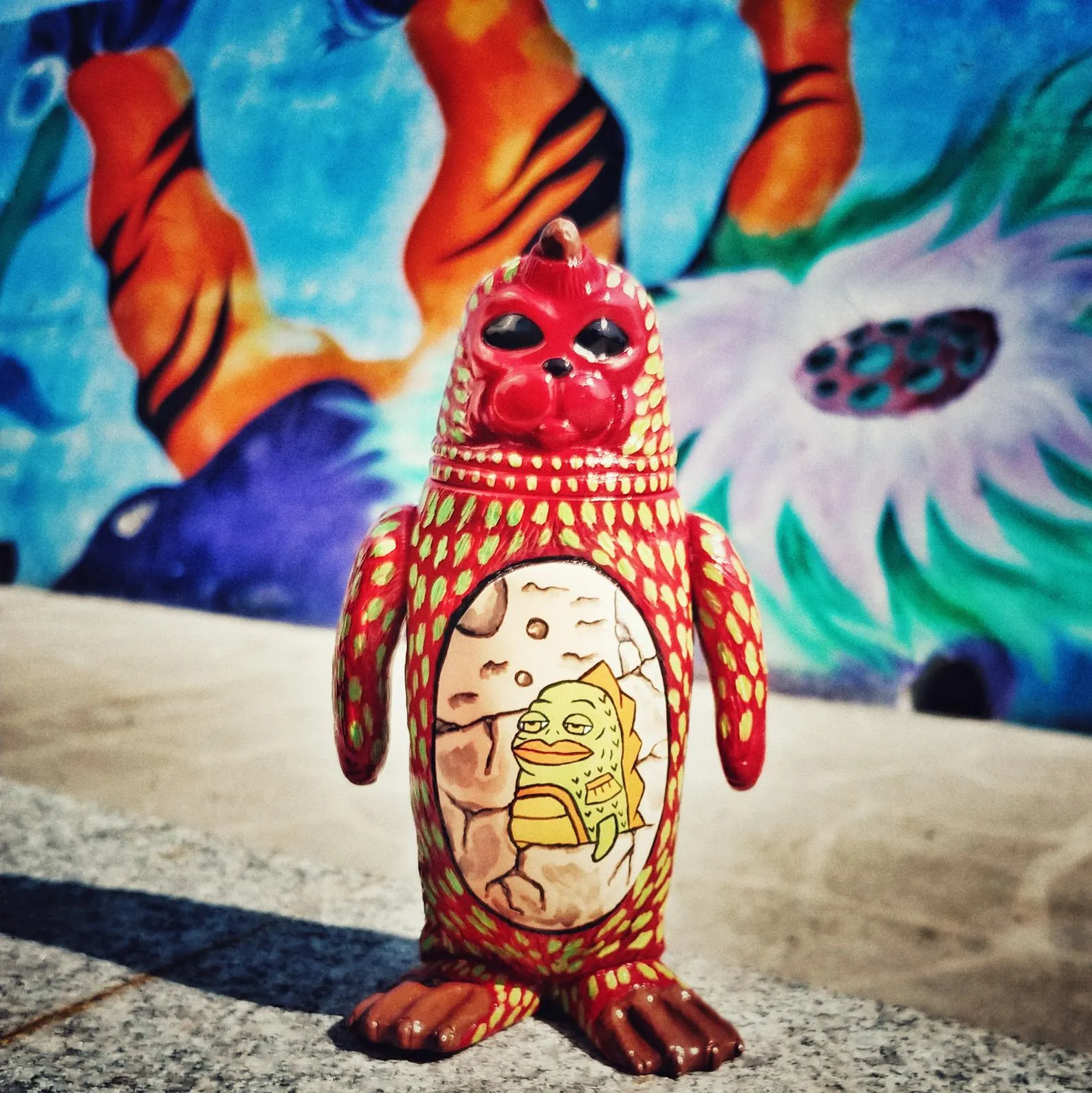 Sealmon Sofubi w/ Brunga Painting Soft Vinyl Designer Art Toy by Montoz Studio Korea