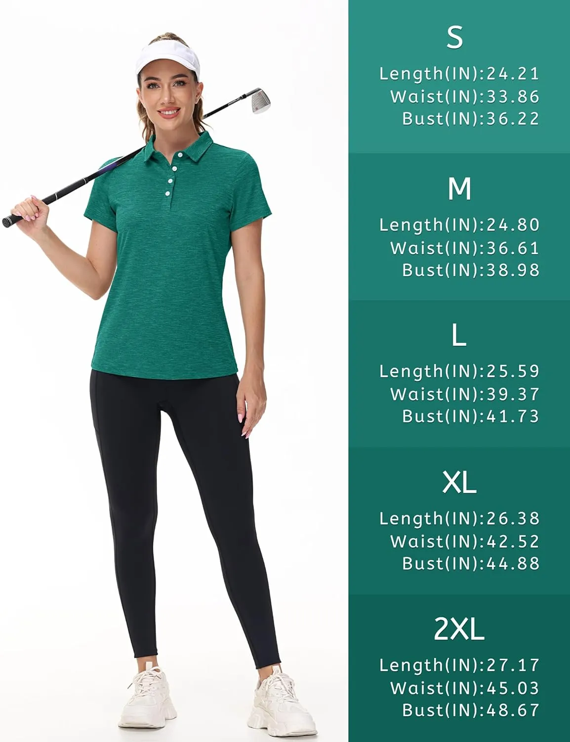 TACVASEN Polo Shirts for Women Short Sleeve Golf Shirts 4-Button Quick Dry Workout Tops Collared for Work Running Tennis