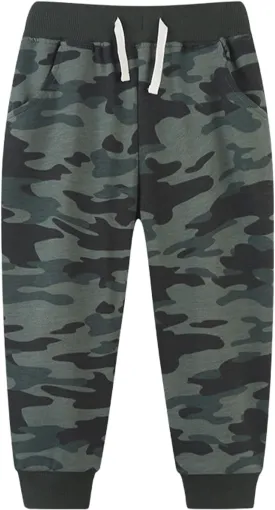 Toddler Boys Camouflage Sweatpants Drawstring Elastic Pull-On Joggers Active Pants Sport High Waisted Trousers Bottoms