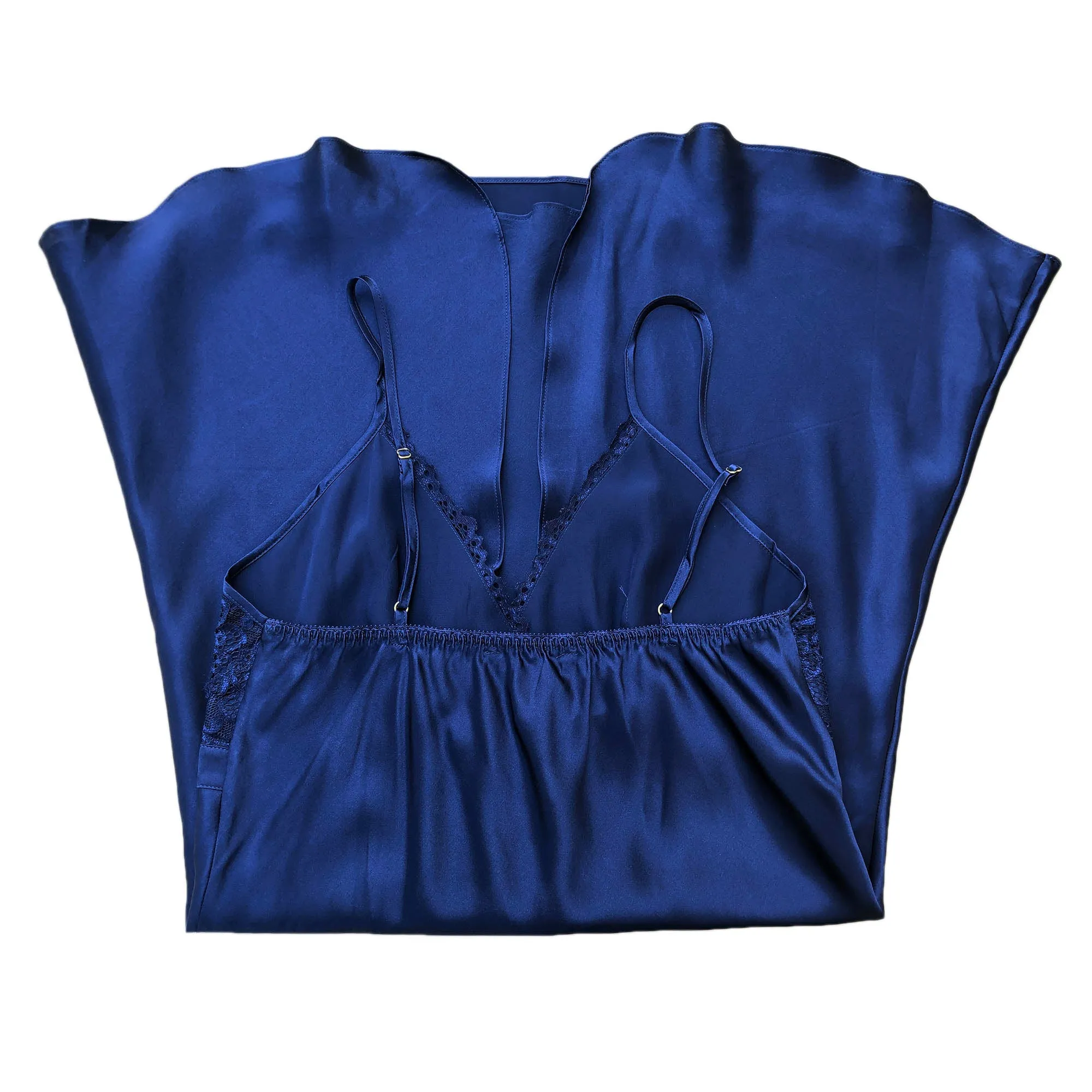 Women 100%Silk Slip Sexy Slit Chiffon Inside