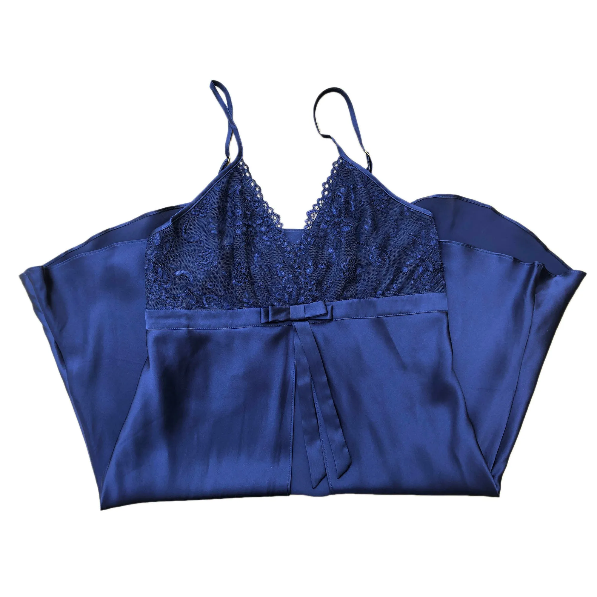 Women 100%Silk Slip Sexy Slit Chiffon Inside