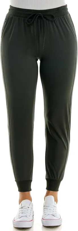 Zac & Rachel Women's Pull on Jogger Pant with Tie Front and Side Pockets